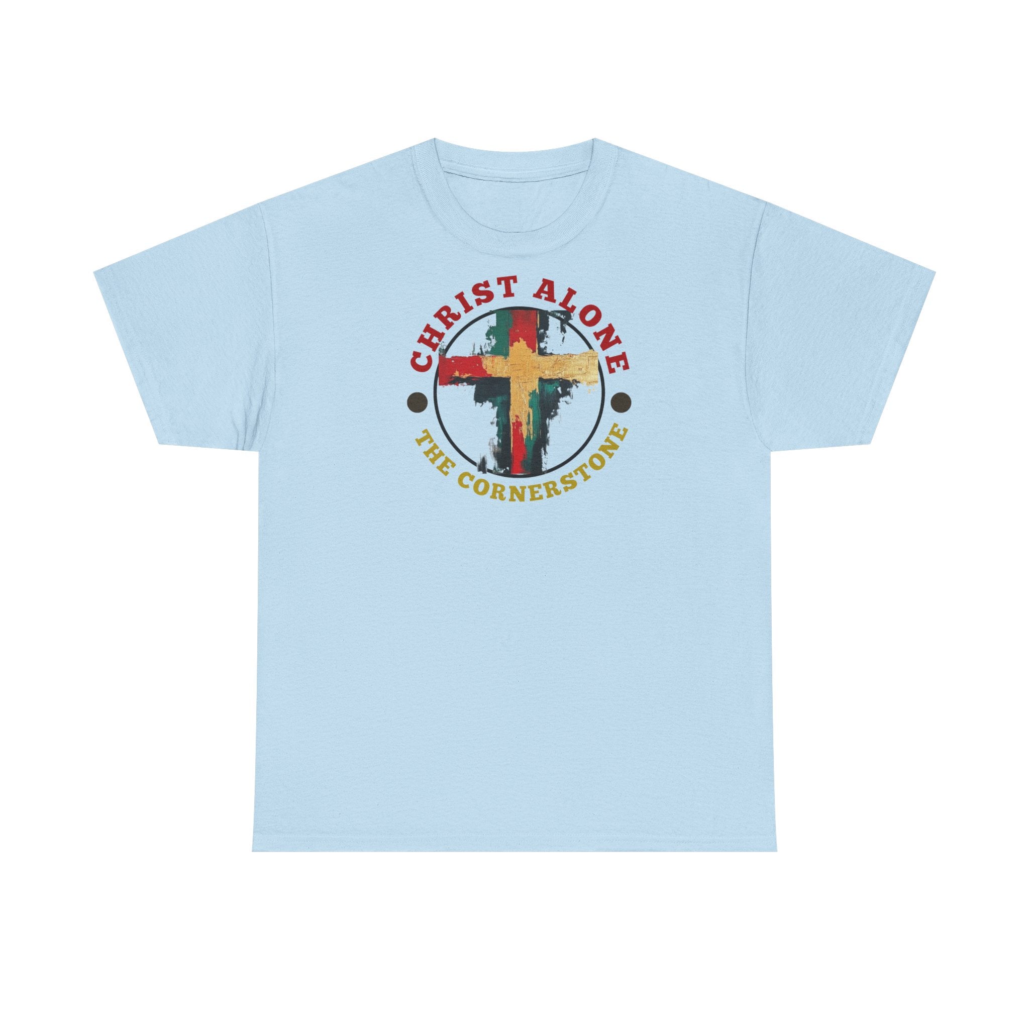 Christ Alone - The Cornerstone. (Face) Unisex Heavy Cotton Tee