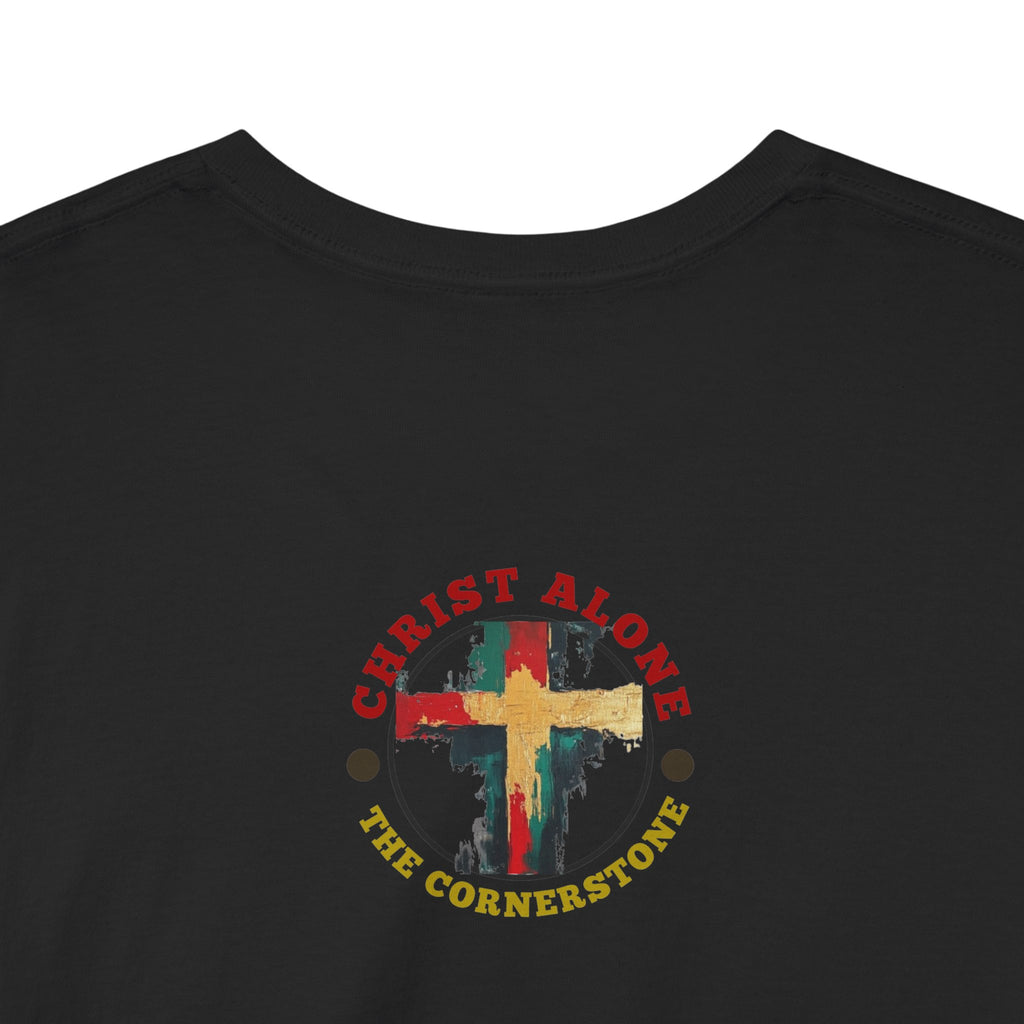 Christ Alone - The Cornerstone. (Face) Unisex Heavy Cotton Tee