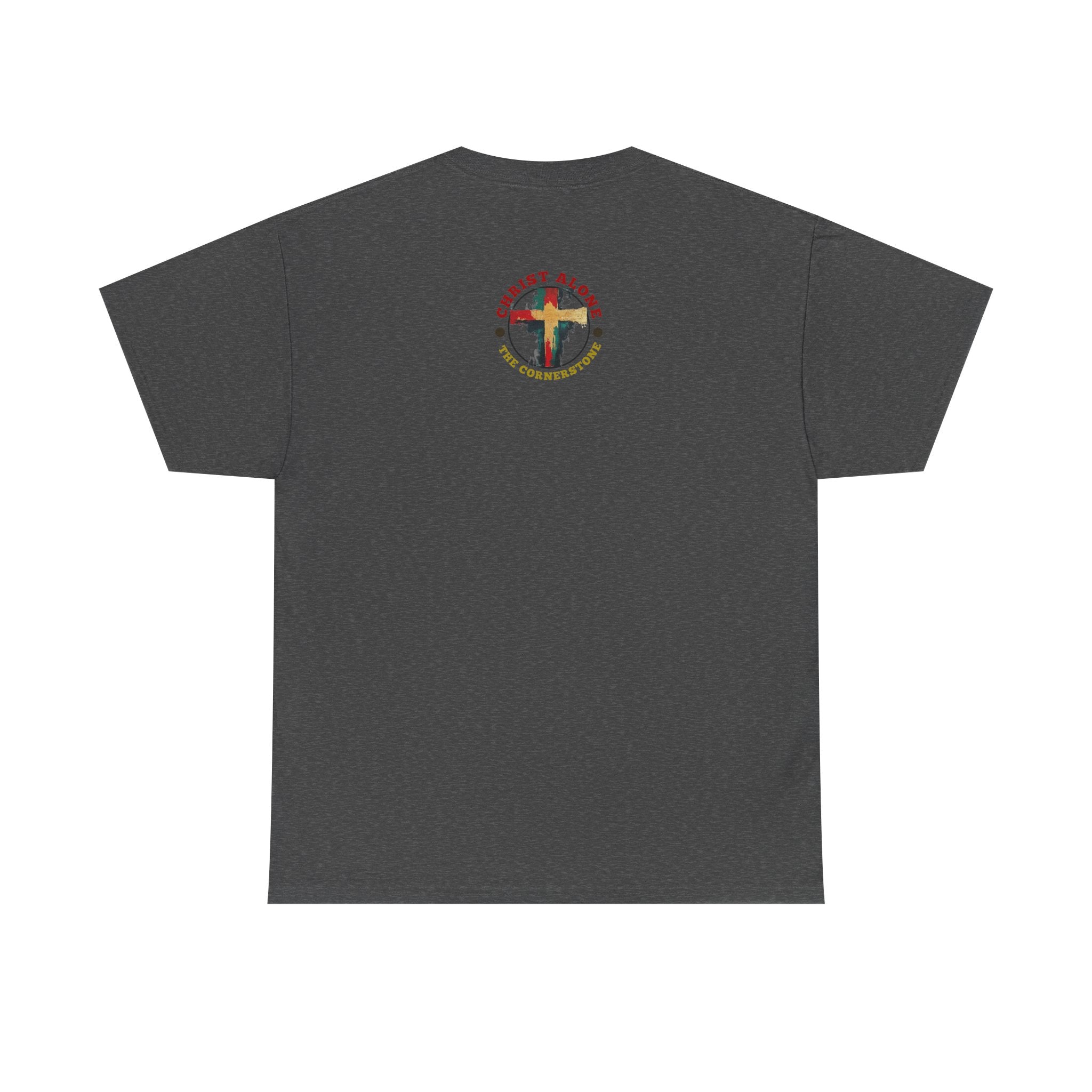 Christ Alone - The Cornerstone. (Face) Unisex Heavy Cotton Tee