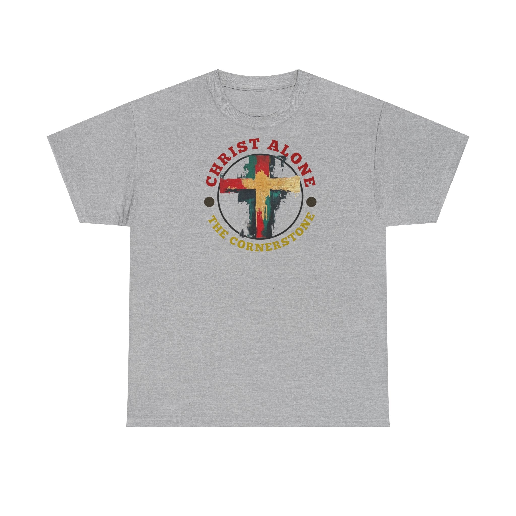 Christ Alone - The Cornerstone. (Face) Unisex Heavy Cotton Tee