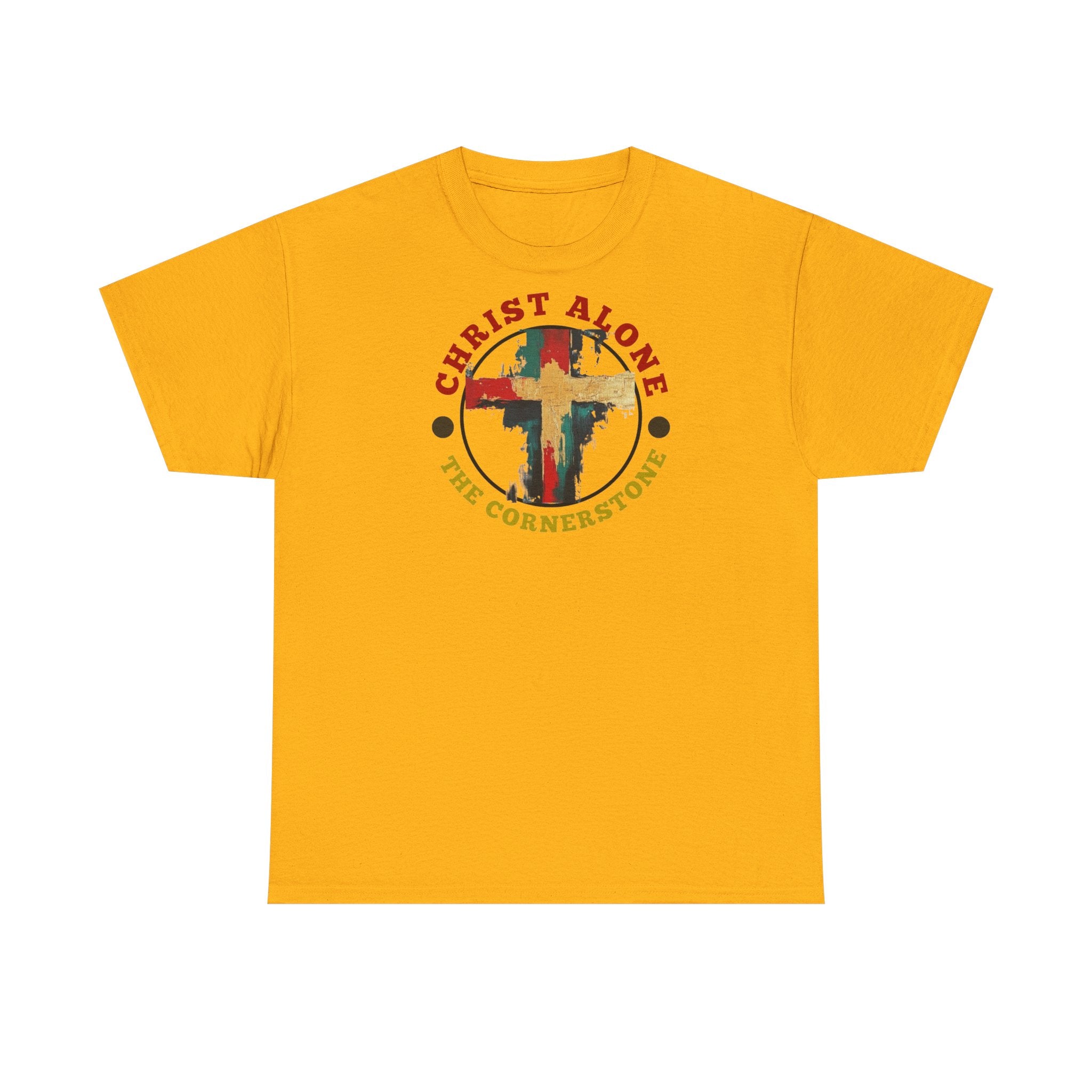 Christ Alone - The Cornerstone. (Face) Unisex Heavy Cotton Tee