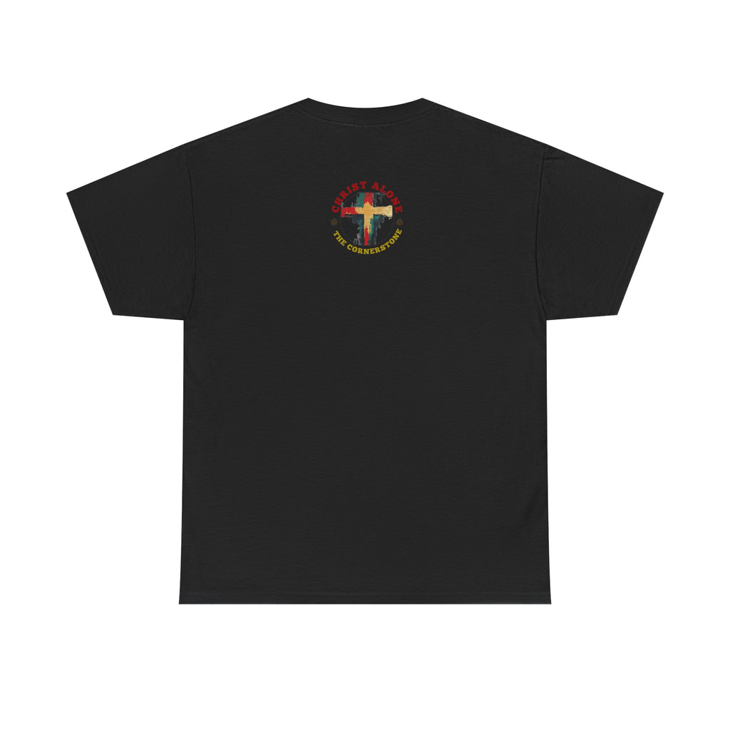 Christ Alone - The Cornerstone. (Face) Unisex Heavy Cotton Tee