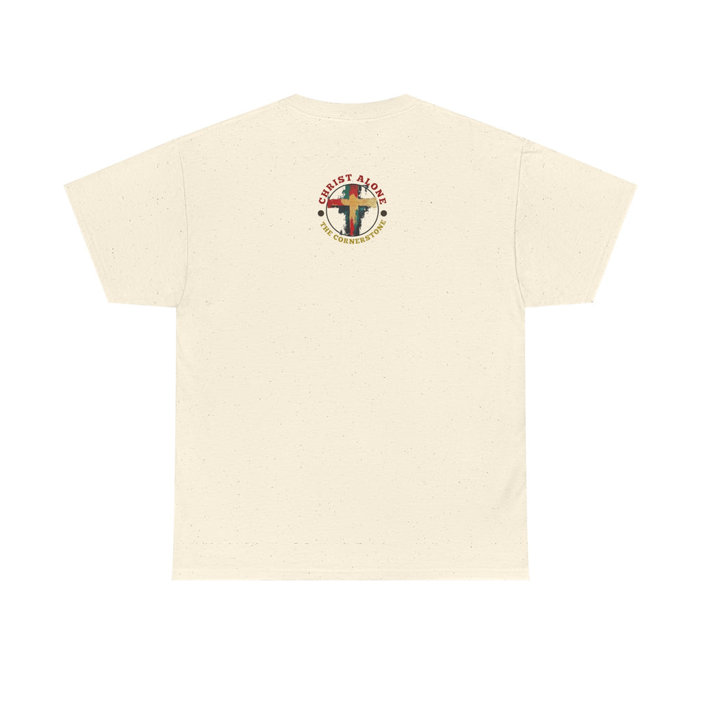 Christ Alone - The Cornerstone. (Face) Unisex Heavy Cotton Tee
