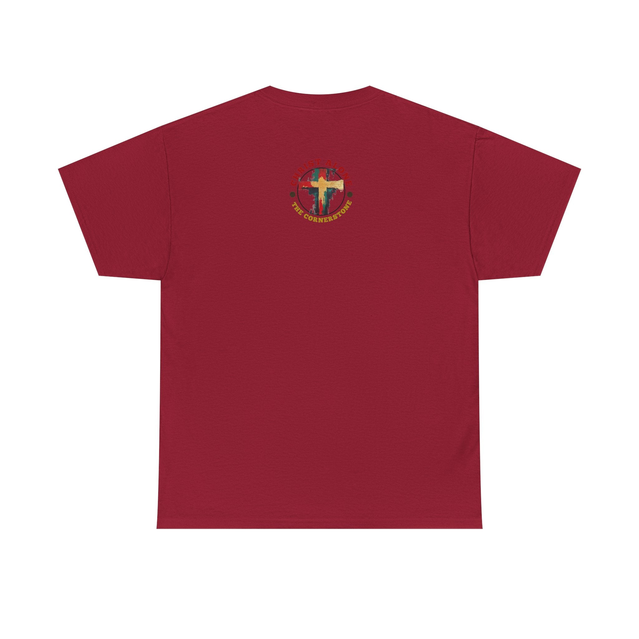 Christ Alone - The Cornerstone. (Face) Unisex Heavy Cotton Tee