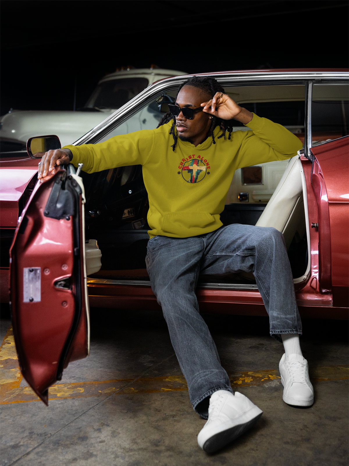 Christ Alone - The Cornerstone. (Face) Unisex Heavy Cotton Tee