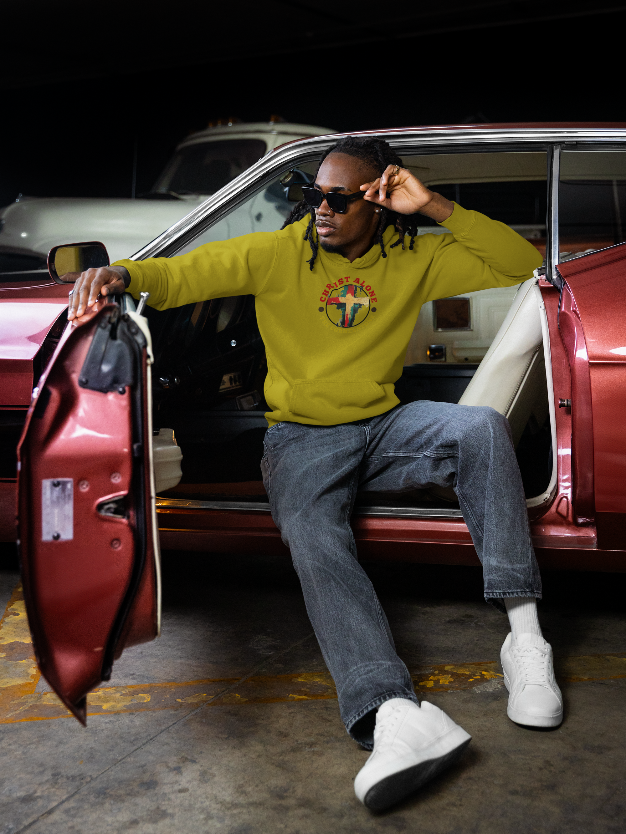 Christ Alone - The Cornerstone. (Face) Unisex Heavy Cotton Tee