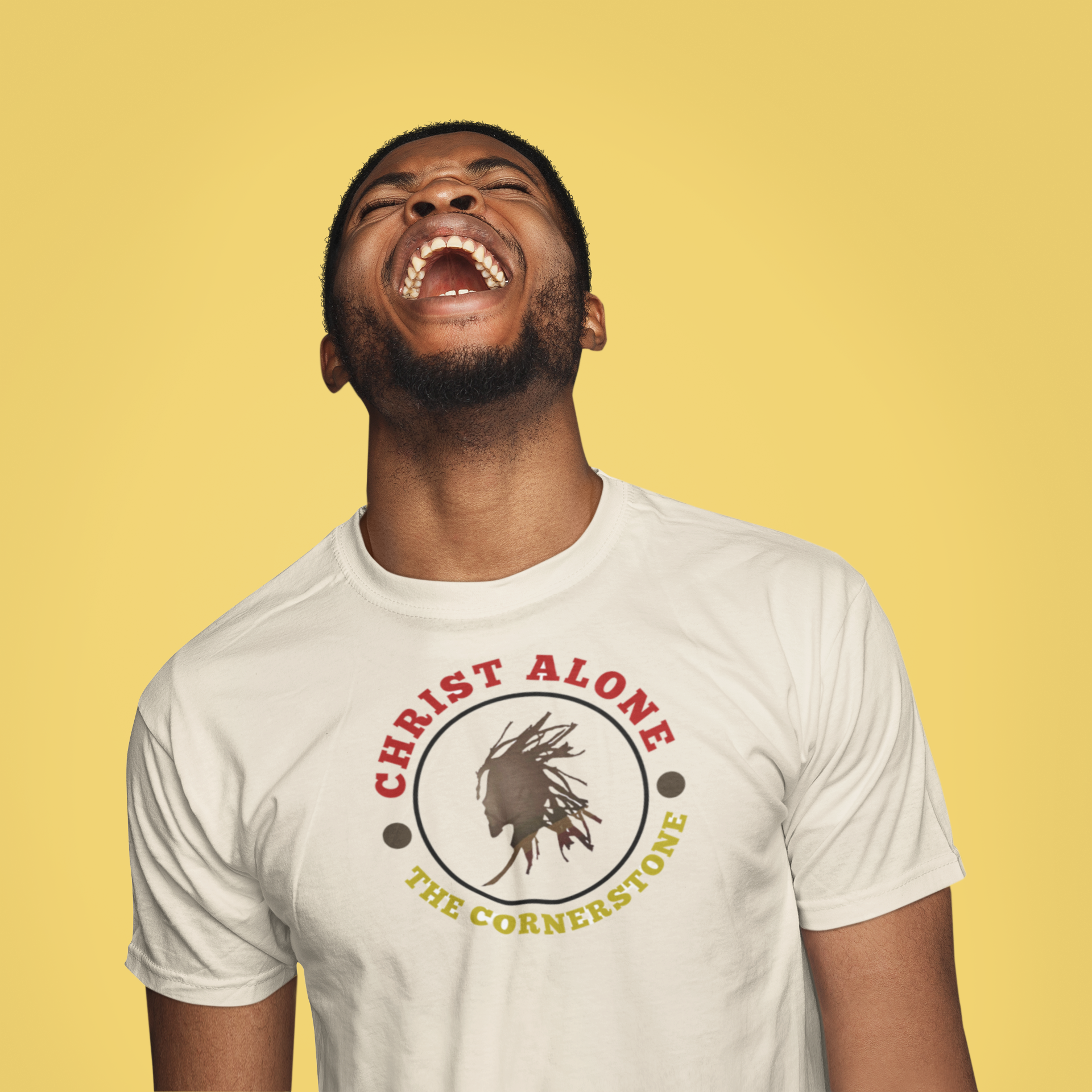 'Christ Alone - The Cornerstone.' (The Cross) Unisex Heavy Cotton Tee