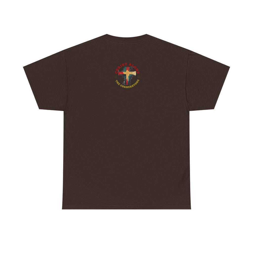 Christ Alone - The Cornerstone. (Face) Unisex Heavy Cotton Tee
