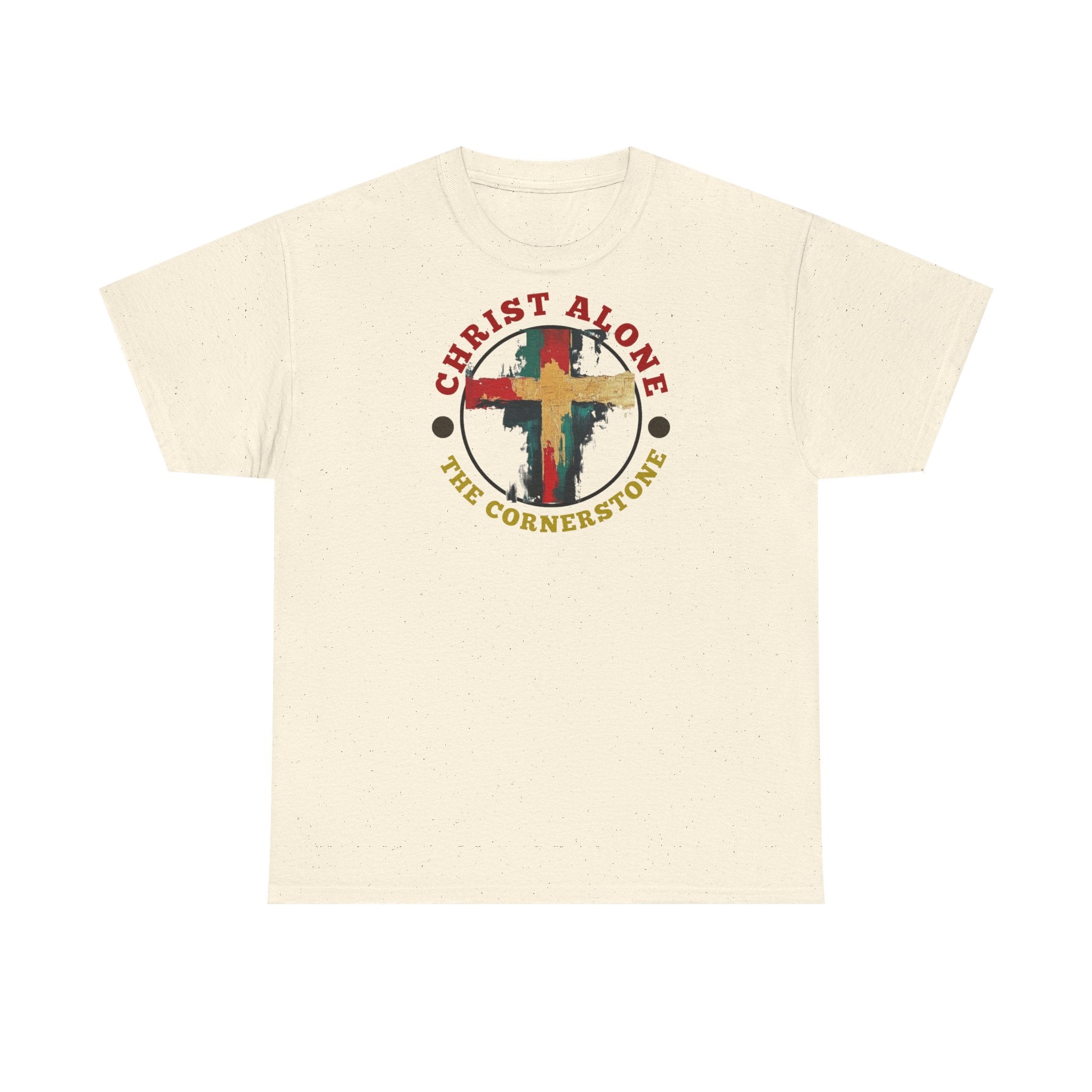 Christ Alone - The Cornerstone. (Face) Unisex Heavy Cotton Tee
