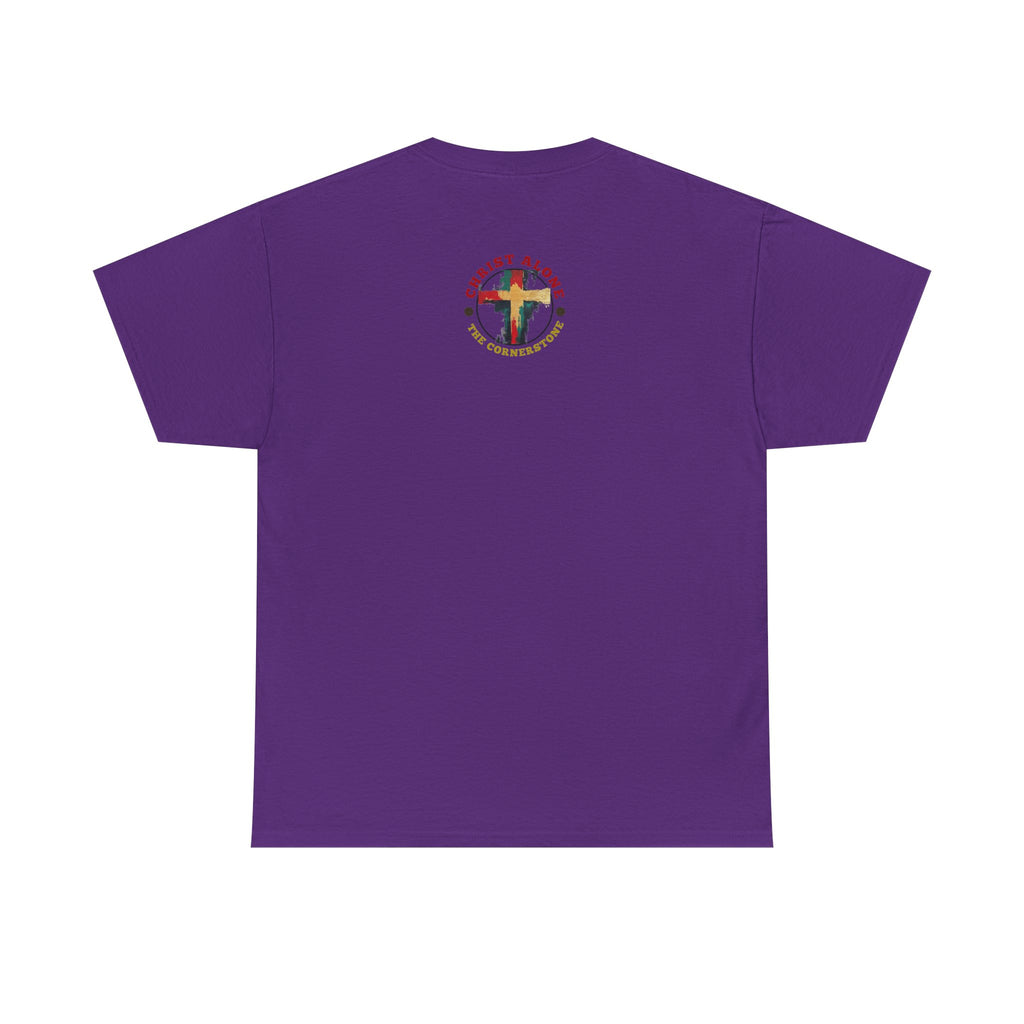 Christ Alone - The Cornerstone. (Face) Unisex Heavy Cotton Tee