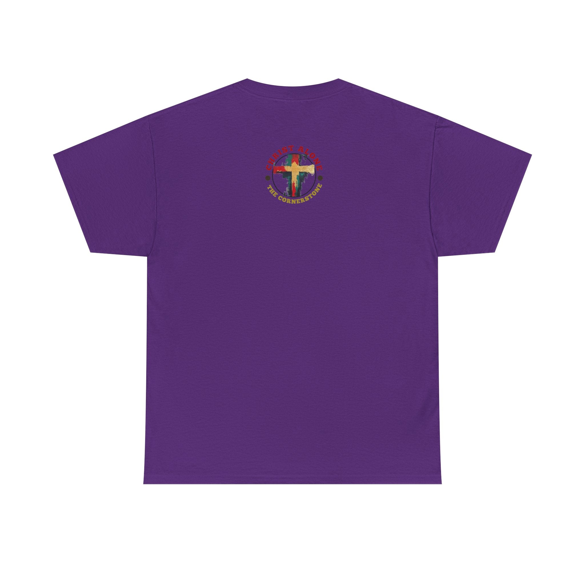 Christ Alone - The Cornerstone. (Face) Unisex Heavy Cotton Tee