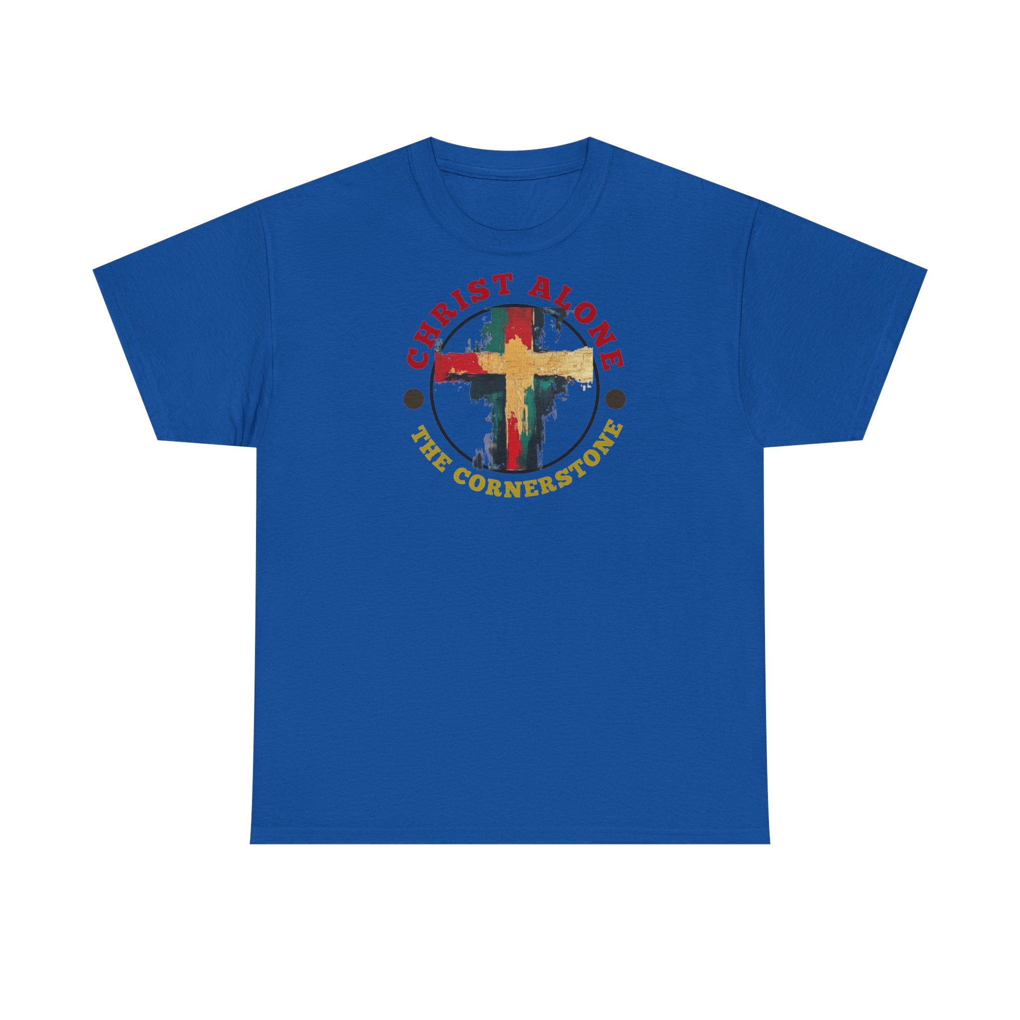 Christ Alone - The Cornerstone. (Face) Unisex Heavy Cotton Tee