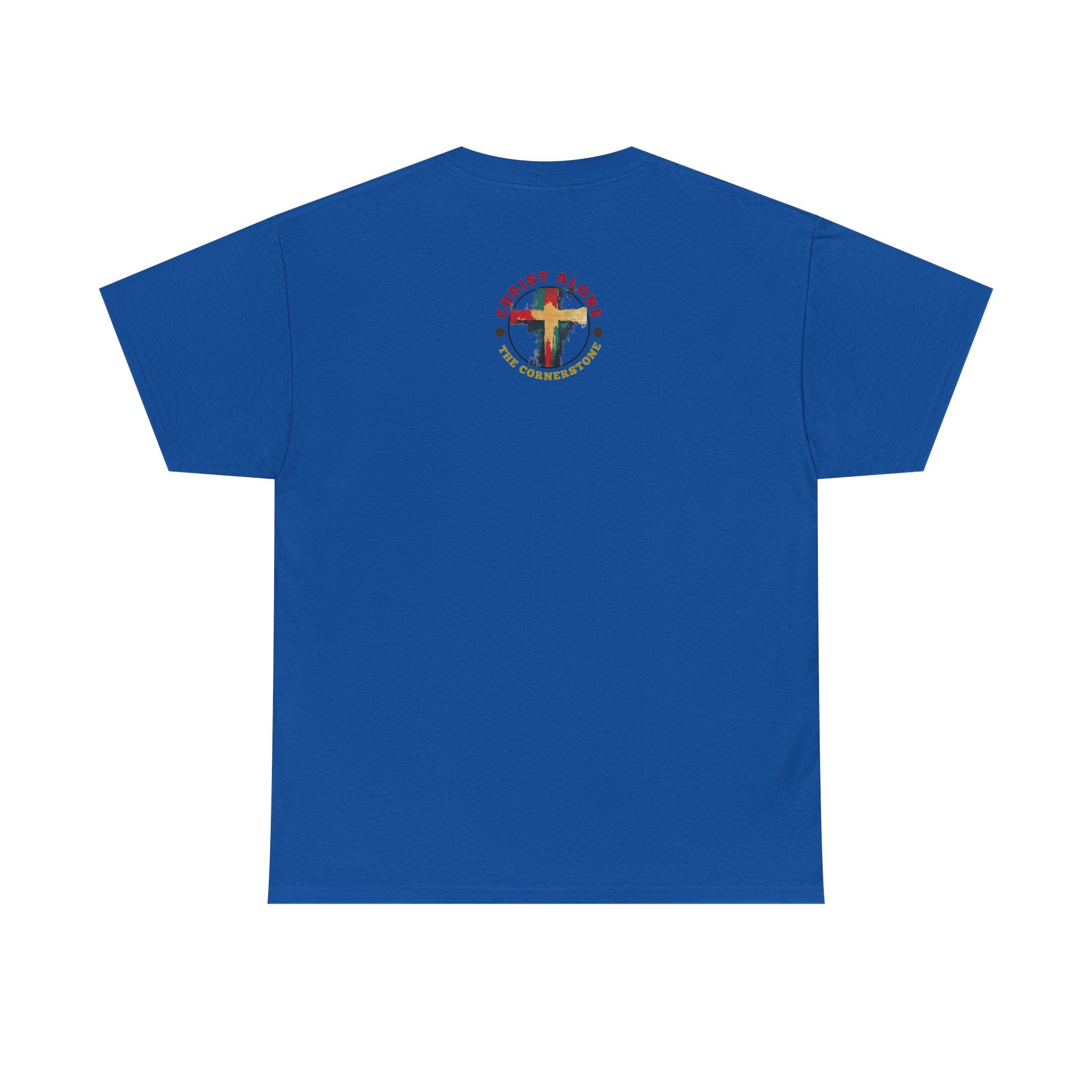 Christ Alone - The Cornerstone. (Face) Unisex Heavy Cotton Tee