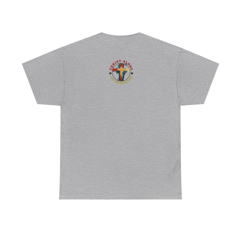 Christ Alone - The Cornerstone. (Face) Unisex Heavy Cotton Tee
