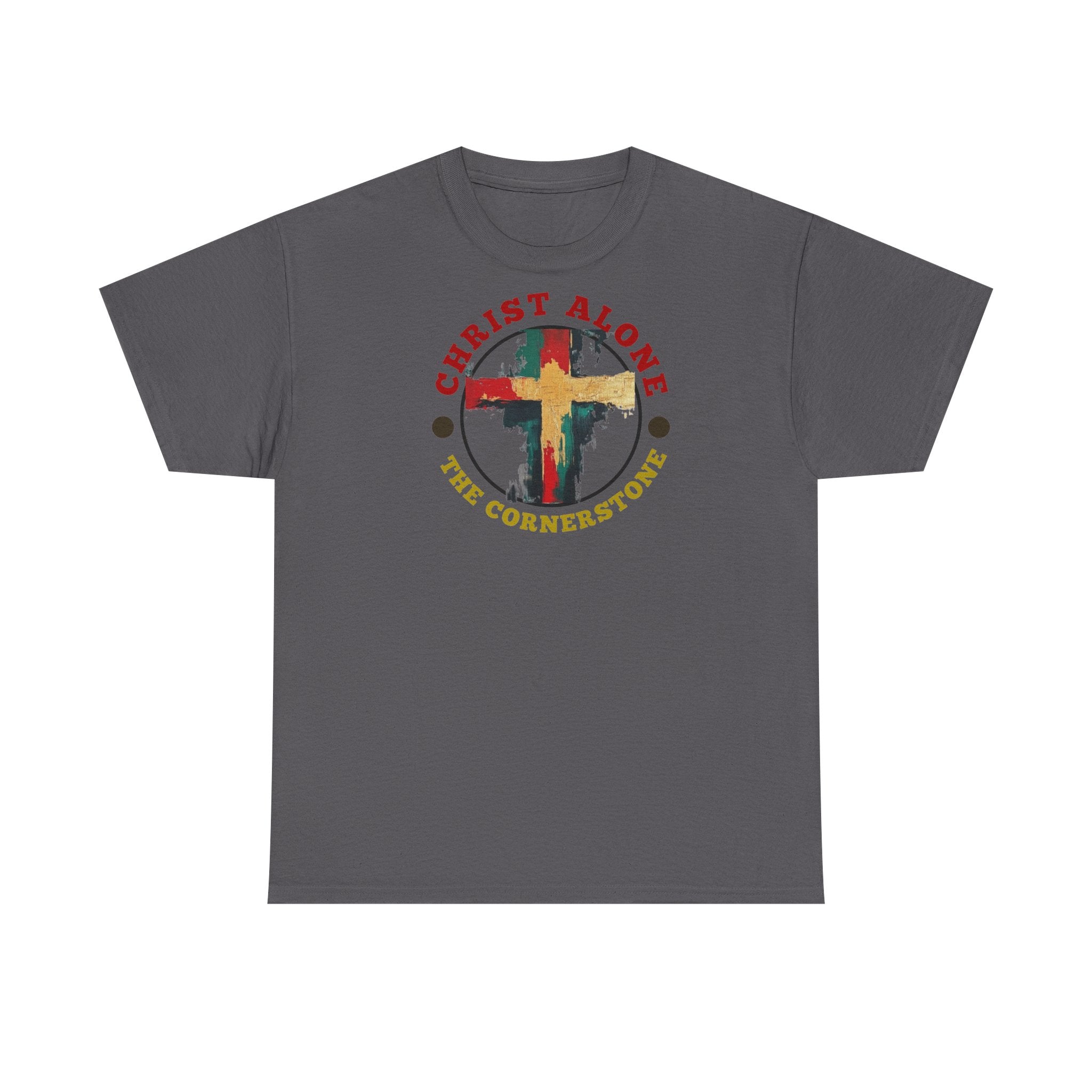 Christ Alone - The Cornerstone. (Face) Unisex Heavy Cotton Tee