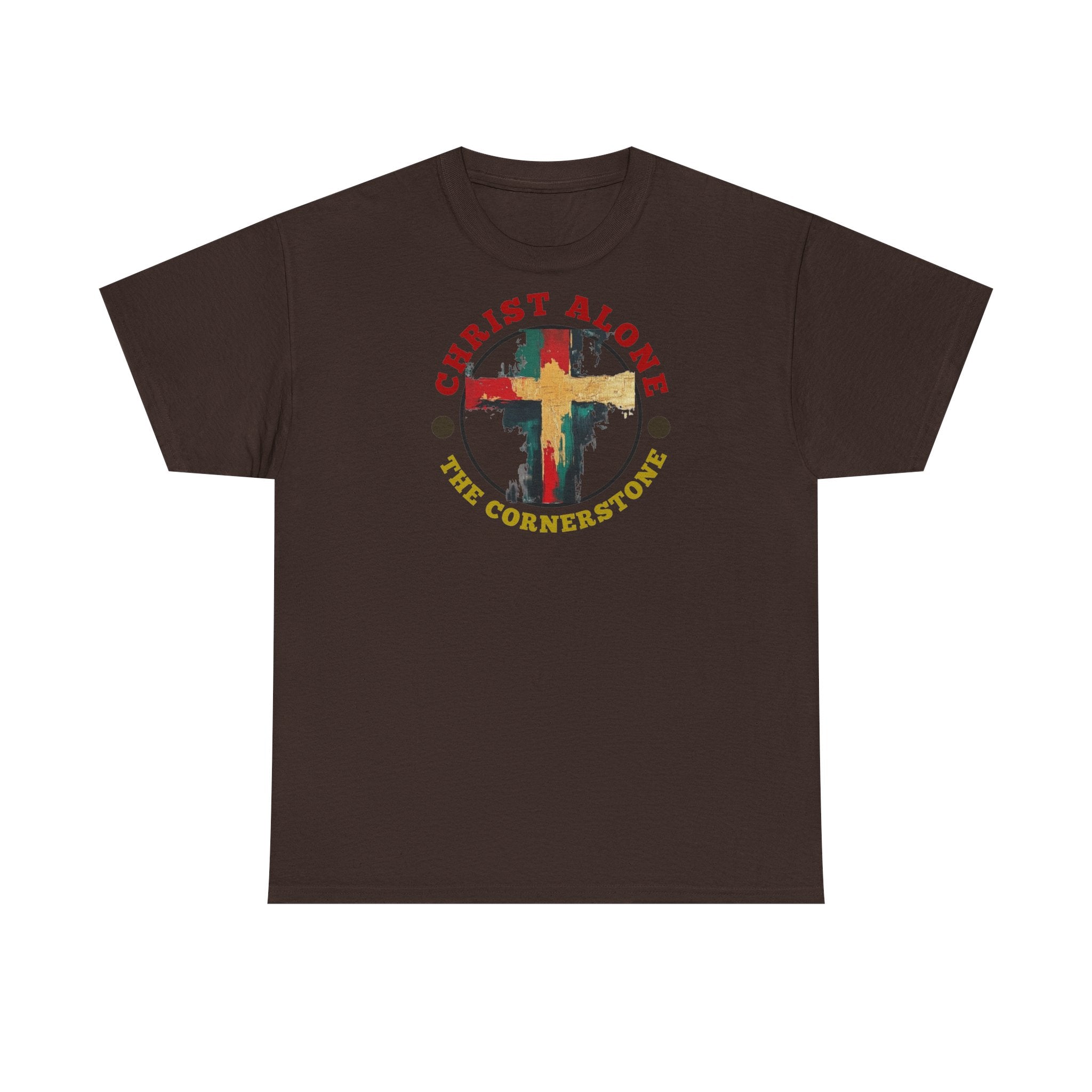 Christ Alone - The Cornerstone. (Face) Unisex Heavy Cotton Tee