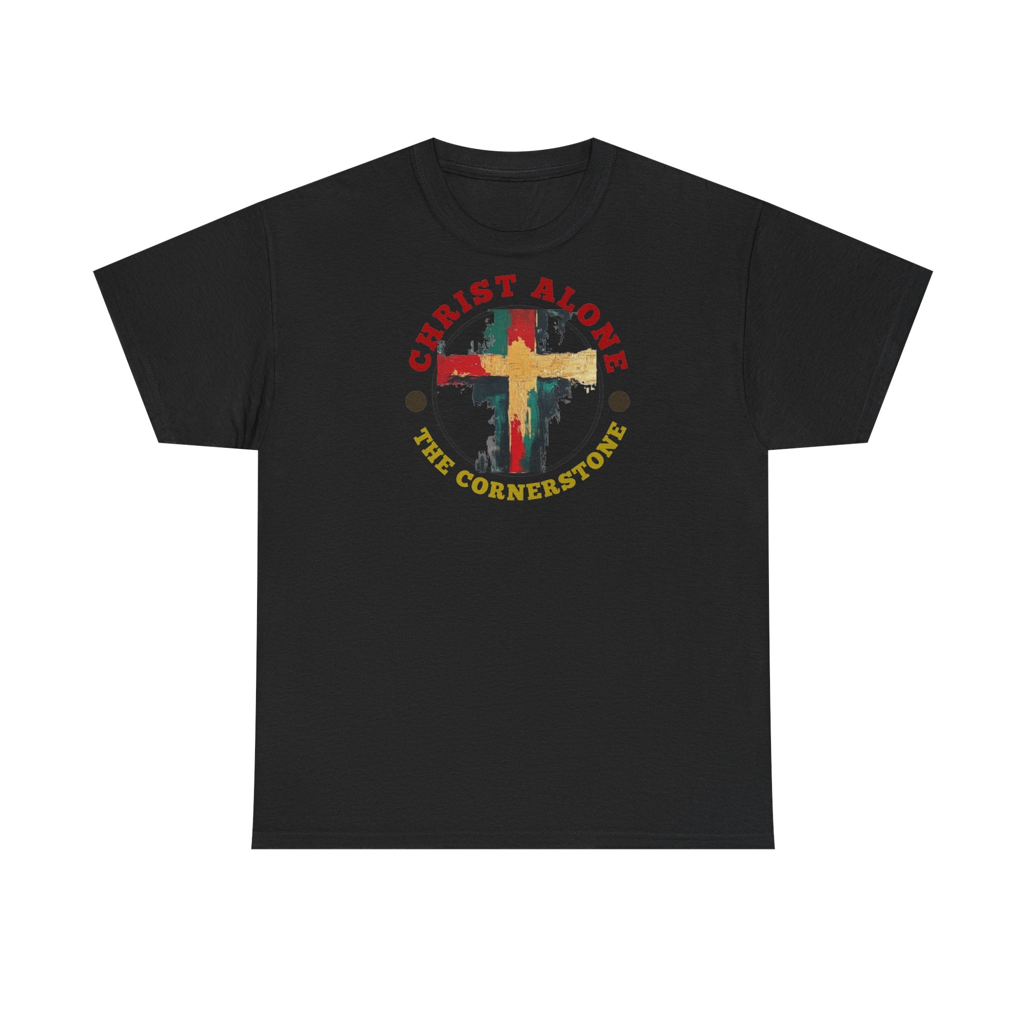 Christ Alone - The Cornerstone. (Face) Unisex Heavy Cotton Tee