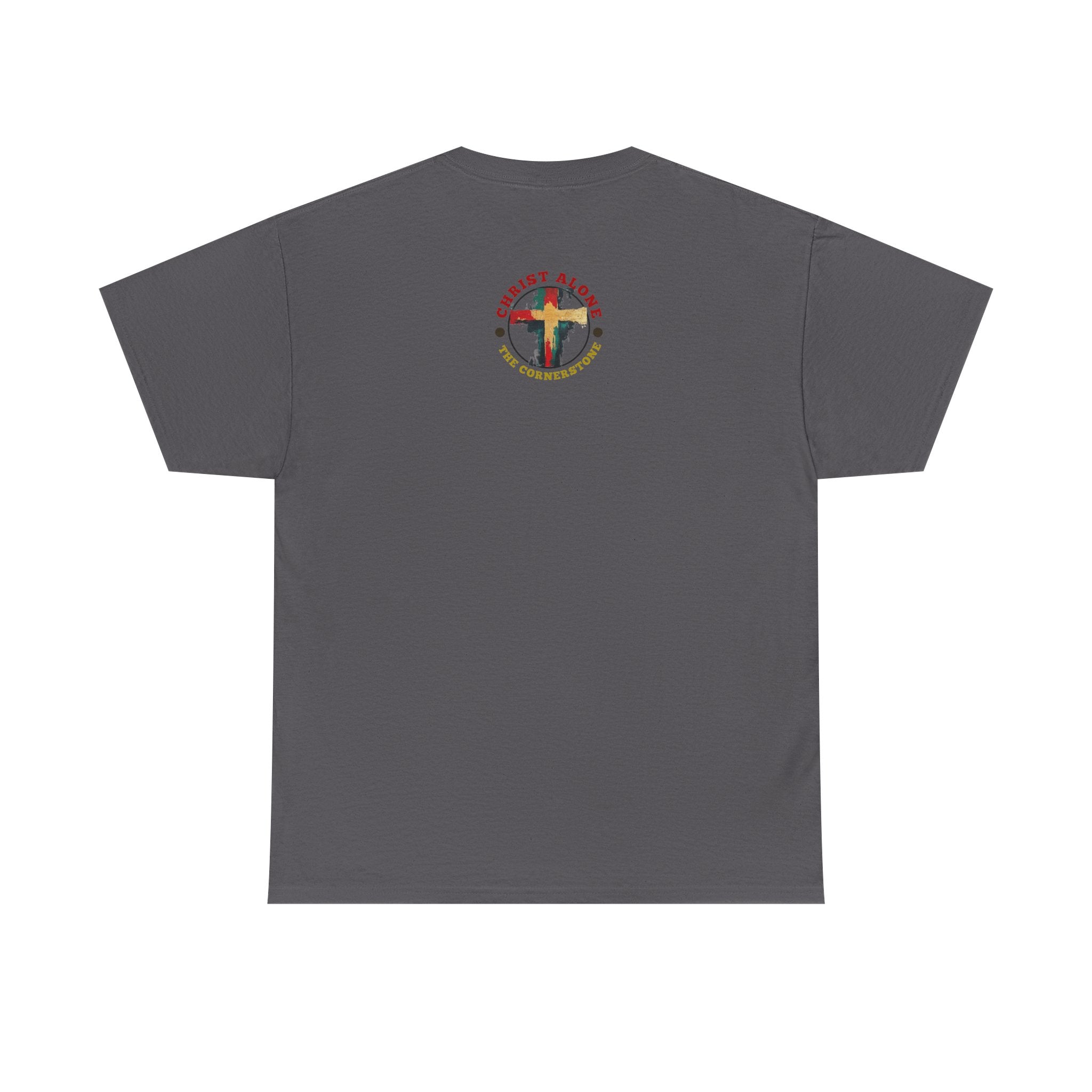 Christ Alone - The Cornerstone. (Face) Unisex Heavy Cotton Tee