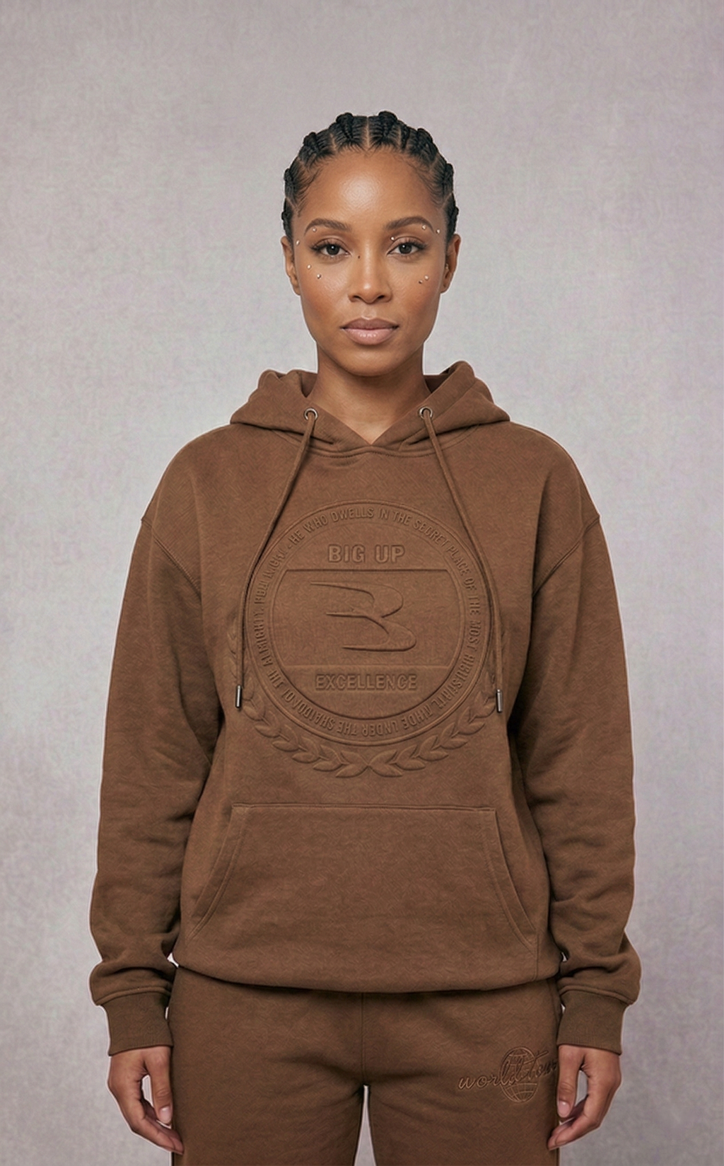 Big Up Excellence (Brown) Hoodie